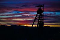 Sonnenaufgang F&ouml;rderturm Industriefotografie Ruhrgebiet Bergbau Fotograf Castrop Rauxel TFP Shooting Pottblitz