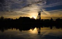 Sonnenaufgang F&ouml;rderturm Industriefotografie Ruhrgebiet Bergbau Fotograf Castrop Rauxel TFP Shooting Pottblitz